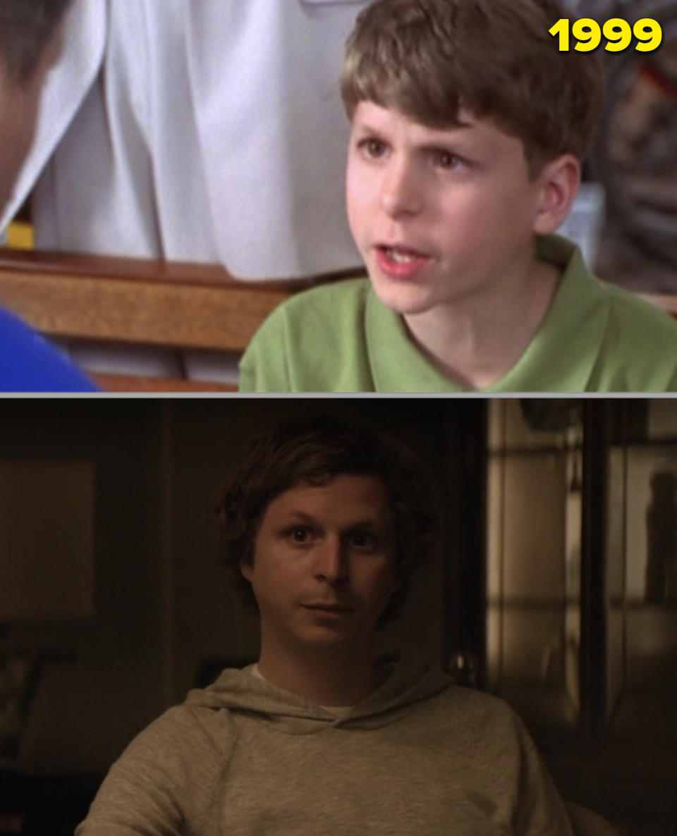 Michael Cera as a kid vs. as an adult in "Molly's Game"