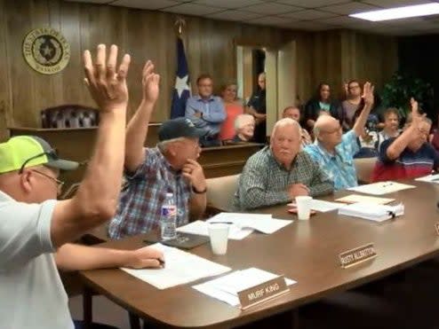 A small town in East Texas outlawed abortion after a council of five men declared the town a “sanctuary city for the unborn”.Waksom, Texas, has a population of just over 2,000 people and borders Louisiana. The town has no abortion clinics. Despite this, the city council, which is comprised of five white men, signed a city ordinance banning abortion, with exceptions for rape, incest, and the health of the pregnant person as reported by the Washington Post. The city council was applauded by community members after passing the ordinance as a “preventative measure”. The measure states “the Supreme Court erred in Roe v. Wade when it said that pregnant women have a constitutional right to abort their “pre-born children” and co-opts pro-immigrant language, using the term “sanctuary city”, which generally refers to cities where migrants leading safe and lawful lives are safe from deportation. After Louisiana passed a restrictive abortion bill, anti-choice activists were fearful that a nearby facility across the border would move near their community. This city ordinance comes with the rising tides of abortion bans across America, ranging from foetal heartbeat bills to an all out ban in Alabama. This move, like many of the other abortion bans, is set up to provide a legal challenge to the Supreme Court precedent of Roe v Wade, which defends a pregnant persons right to abortion until foetal viability. The measure describes Roe v Wade as a “lawless and illegitimate act of judicial usurpation, which violates the Tenth Amendment by trampling the reserved powers of the States, and denies the people of each State a Republican Form of Government by imposing abortion policy through judicial decree.”With a conservative leaning Supreme Court bench, it is believed that the 1973 case may be overturned and federal protections for abortion will cease.Town residents aren’t concerned about a potential costly legal battle as, according to local media, “they say God will take care of them.”On the other side of the abortion debate, the executive director of NARAL Pro-Choice Texas, Aimee Arrambide, called the move a “dangerous attempt to undermine Roe v. Wade.“ Ms Arrambide reassured those seeking abortion that “abortion remains legal in all 50 states” in a statement on Thursday.“We will not be intimidated.”