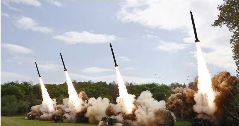北韓頻頻試射飛彈引發美日等國批評。（圖／達志／美聯社）