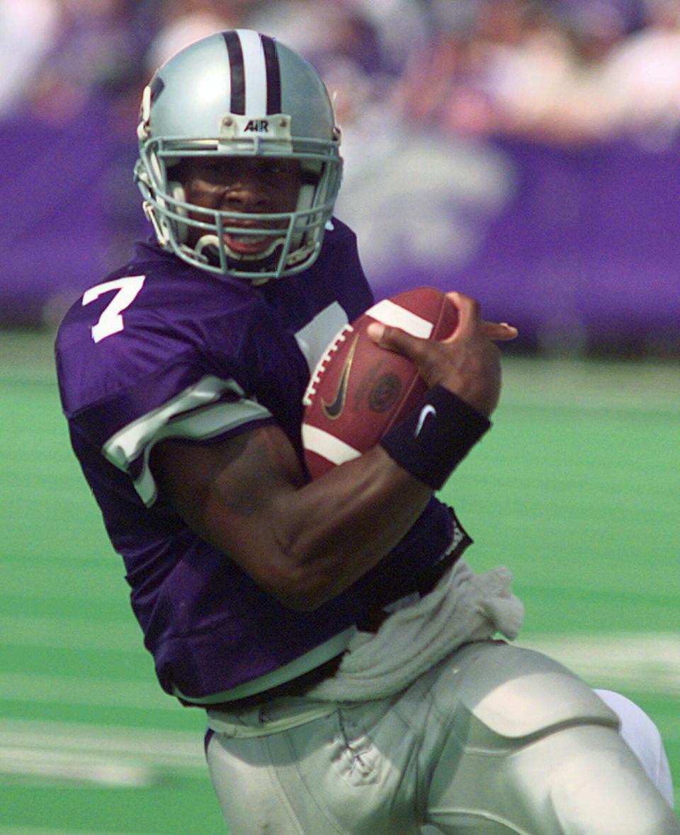 Former Kansas State quarterback Michael Bishop was elected to the College Football Hall of Fame on Monday. He helped lead the Wildcats to a 22-3 record in 1997 and '98.