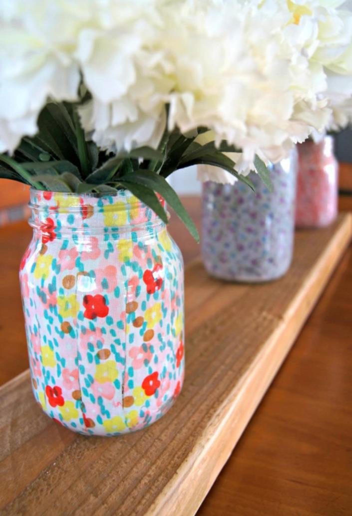 Easter Crafts - Mason Jar Vases (Dwelling Happiness)