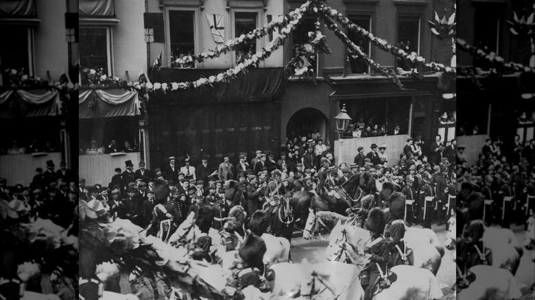 London street during Diamond Jubilee 1897