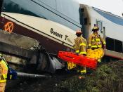 <p>An Amtrak train that derailed on a bridge over a highway in Pierce County, Washington state, U.S., December 18, 2017. (Photo: Pierce County Sheriff’s Dept) </p>