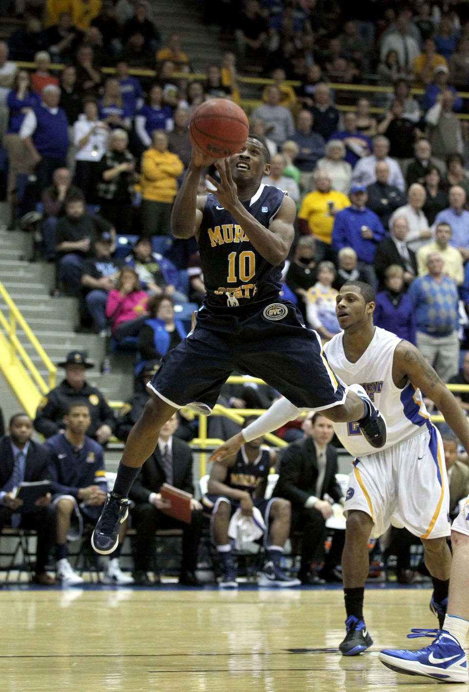 MOREHEAD, KY - JANUARY 18: Zay Jackson #10 of the Murray State Racers shoots the ball during the OVC game against the Morehead State Eagles at Johnson Arena on January 18, 2012 in Morehead, Kentucky. (Photo by Andy Lyons/Getty Images)