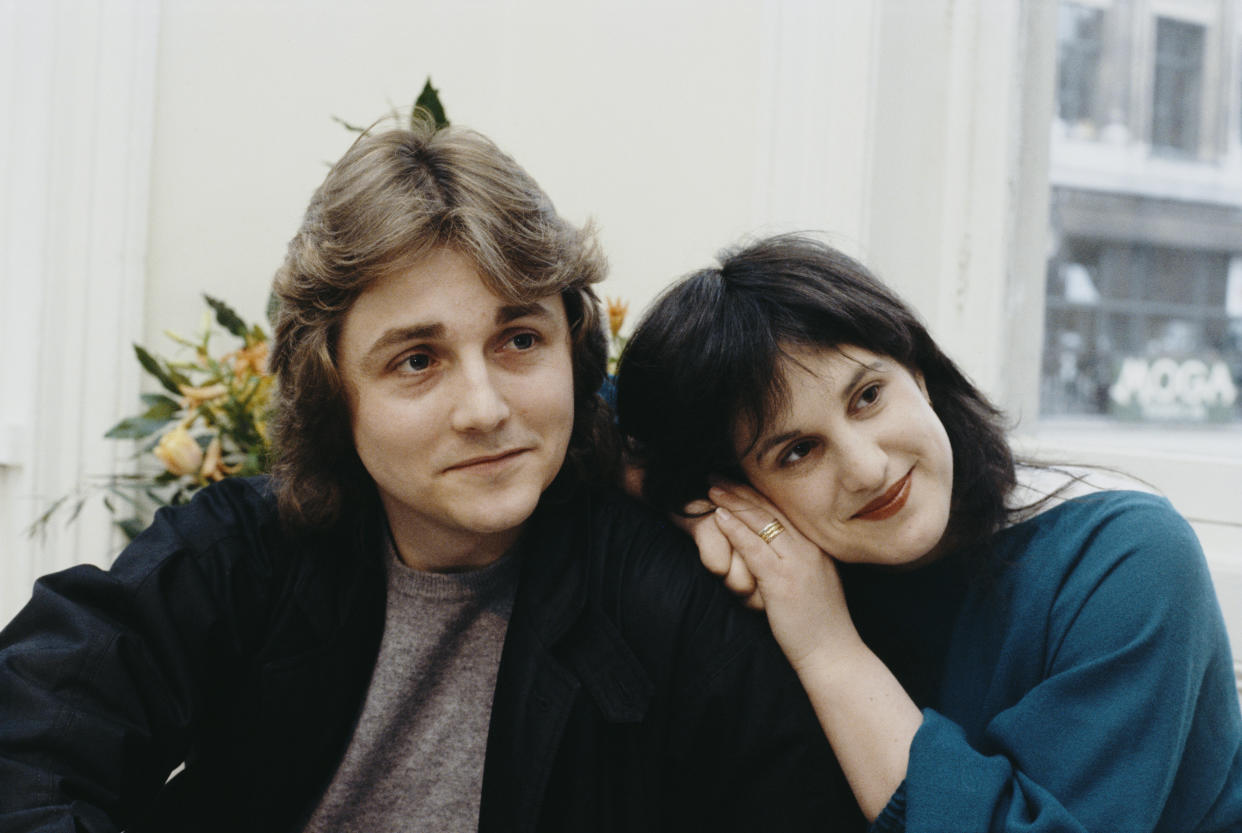 British fashion designers David and Elizabeth Emanuel at their Mayfair salon, London, 11th March 1981. They have been selected to design the wedding dress for Lady Diana Spencer, later Diana, Princess of Wales. (Photo by Keystone/Hulton Archive/Getty Images)