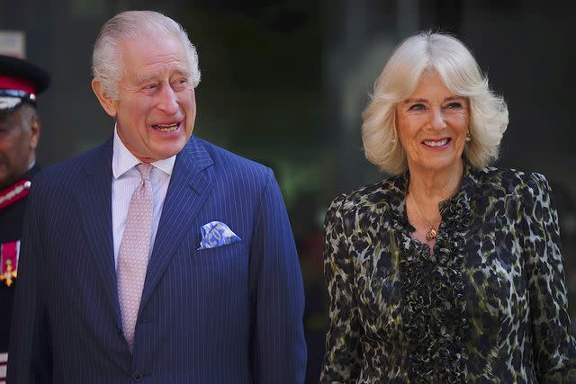<p>Press Association via AP Images</p> King Charles and Queen Camilla arrive for a visit at University College Hospital Macmillan Cancer Centre, London on April 30, 2024.