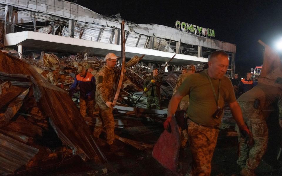 Ukraine war: Missile strike on shopping mall branded 'abominable' as death toll rises - Efrem Lukatsky /AP