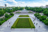 <p>When you’ve had enough of the indoors, head to Gorky Park for an afternoon surrounded by flowers and music. When the weather’s nice, the park is filled with musicians and locals alike enjoying the sunshine. If you’re hungry, stop for a bite to eat at one of the cafes and end your visit from above, with a 15 minute ride on the ferris wheel. <em>[Photo: Getty]</em> </p>