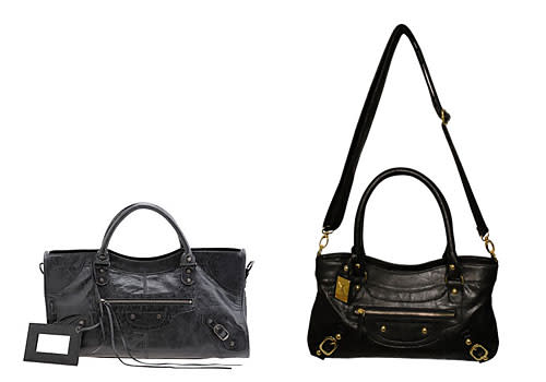 Balenciaga bag vs. Kardashian Kollection purse: knockoff or coincidence?