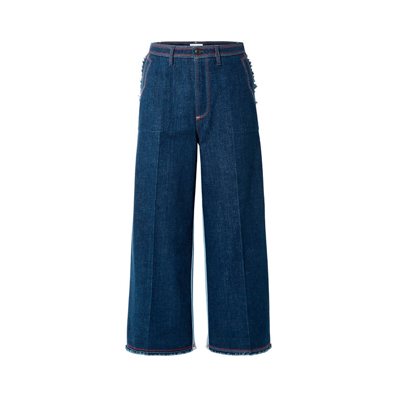 <a rel="nofollow noopener" href="https://rstyle.me/n/cz3duuchdw" target="_blank" data-ylk="slk:Two-Tone Cropped High-Rise Wide-Leg Jeans, Sonia Rykiel, $390Turn around for a surprise in this two-tone pair that's dark on the front and light in the back. We also adore the red stitching and frayed-edge pockets.;elm:context_link;itc:0;sec:content-canvas" class="link ">Two-Tone Cropped High-Rise Wide-Leg Jeans, Sonia Rykiel, $390<p>Turn around for a surprise in this two-tone pair that's dark on the front and light in the back. We also adore the red stitching and frayed-edge pockets.</p> </a><p> <strong>Related Articles</strong> <ul> <li><a rel="nofollow noopener" href="http://thezoereport.com/fashion/style-tips/box-of-style-ways-to-wear-cape-trend/?utm_source=yahoo&utm_medium=syndication" target="_blank" data-ylk="slk:The Key Styling Piece Your Wardrobe Needs;elm:context_link;itc:0;sec:content-canvas" class="link ">The Key Styling Piece Your Wardrobe Needs</a></li><li><a rel="nofollow noopener" href="http://thezoereport.com/entertainment/culture/everything-wish-knew-got-lip-injections/?utm_source=yahoo&utm_medium=syndication" target="_blank" data-ylk="slk:Everything I Wish I Knew Before I Got Lip Injections;elm:context_link;itc:0;sec:content-canvas" class="link ">Everything I Wish I Knew Before I Got Lip Injections</a></li><li><a rel="nofollow noopener" href="http://thezoereport.com/entertainment/culture/cynthia-nixon-running-for-new-york-governor/?utm_source=yahoo&utm_medium=syndication" target="_blank" data-ylk="slk:SATC's Cynthia Nixon Is Running For Governor Of New York;elm:context_link;itc:0;sec:content-canvas" class="link "><i>SATC</i>'s Cynthia Nixon Is Running For Governor Of New York</a></li> </ul> </p>