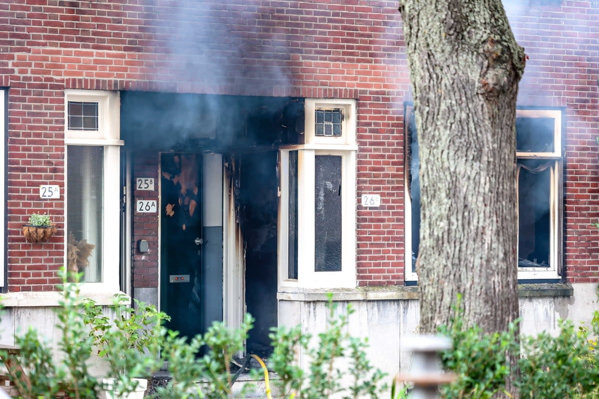 The Rotterdam home of the mother and child tragically killed had been set on fire (EPA)