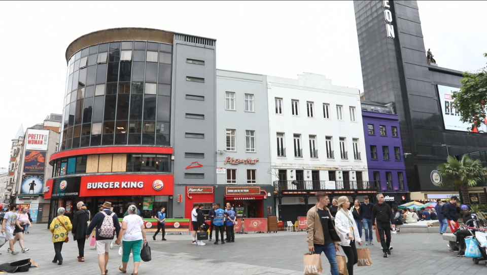 The owners of this corner of Leicester Square want to redevelop the site (Soho Estates/PA)