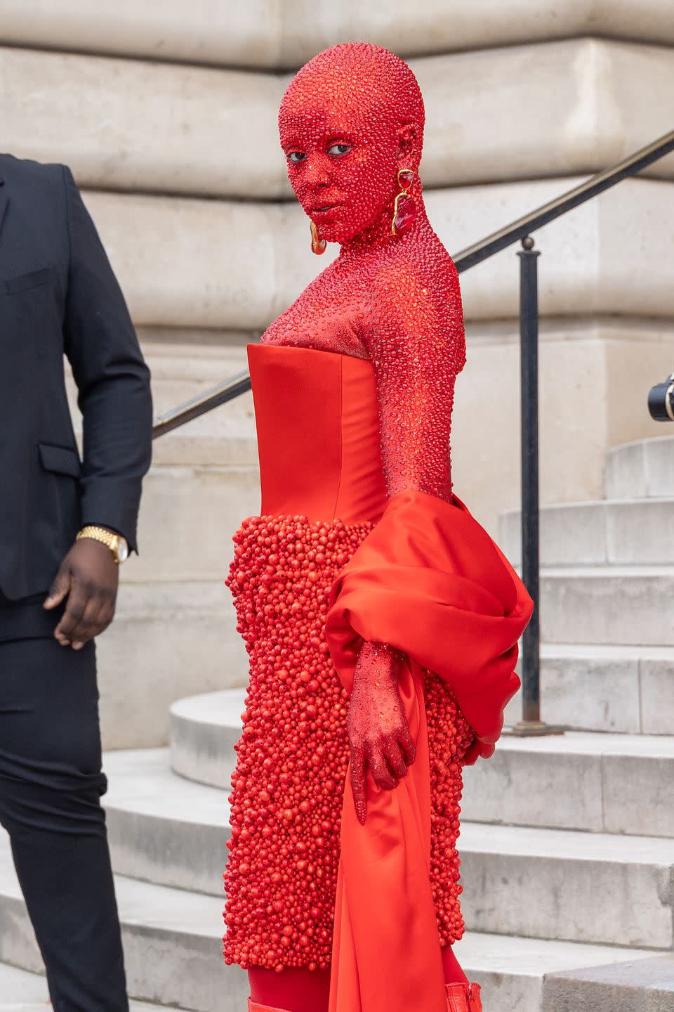 schiaparelli outside arrivals haute couture spring summer 2023