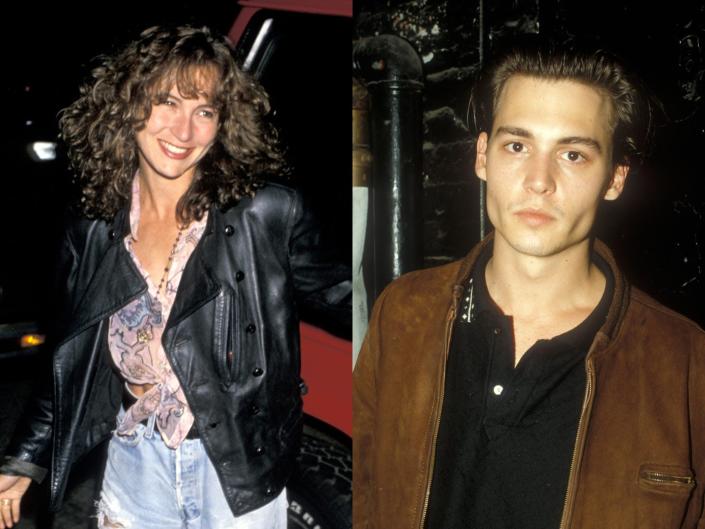 Jennifer Grey and Johnny Depp in 1989