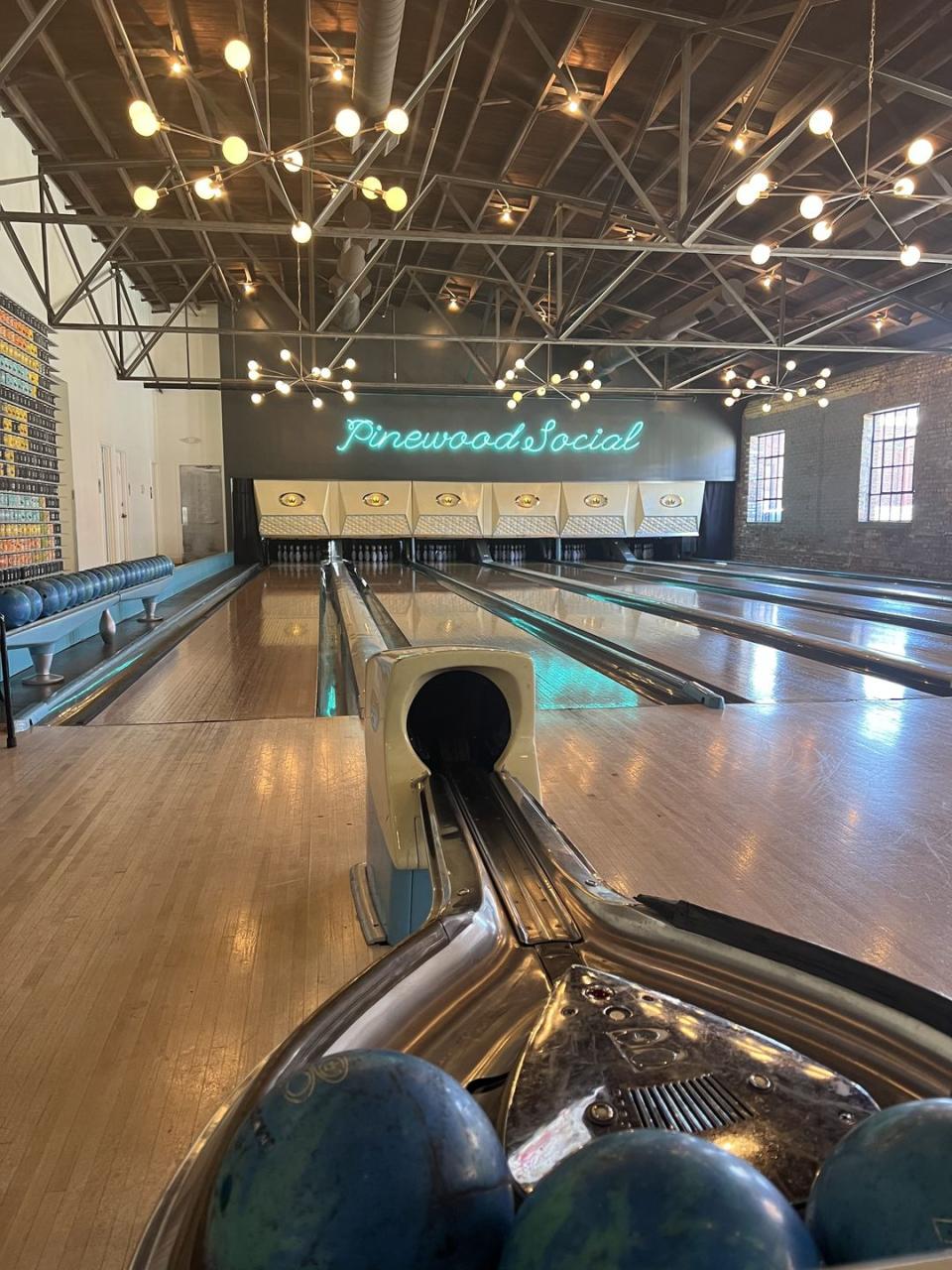 vintage bowling lanes at pinewood social, best breakfast in nahsville, bachelorette party activities nashville