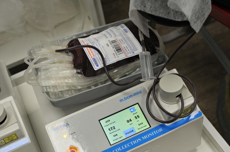 Blood transfusions are being studied for their physical and psychological impacts on recipients. Global Images Ukraine via Getty Images