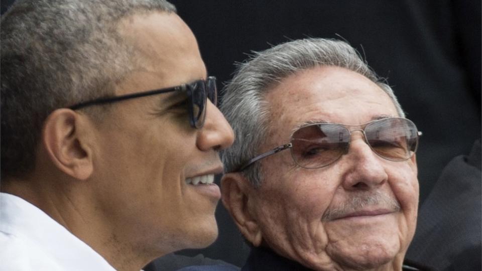 Barack Obama y Raúl Castro