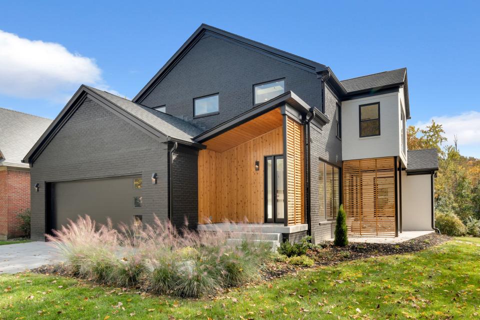 This minimalist home in Louisville’s Rivers Edge subdivision design by Eldridge Company is dubbed “The Patti.”