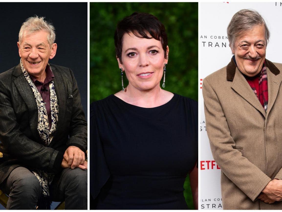 Stars Ian McKellen, Olivia Colman and Stephen Fry have drawn attention to our campaign: PA