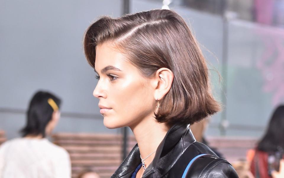 Kaia Gerber's choppy bob is both chic and sleek - Getty