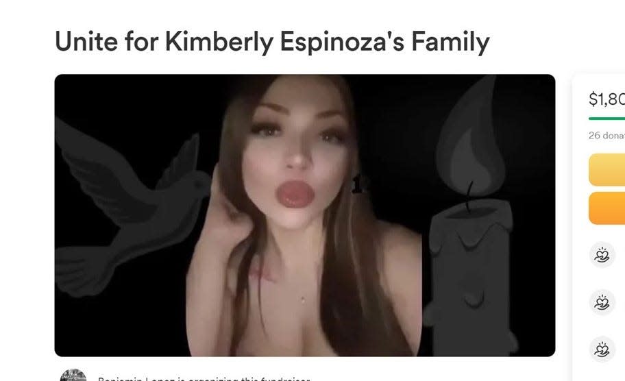 A GoFundMe page raises money to help the family of Kimberly Espinoza, 21, who was killed in a pedestrian hit-and-run collision on Lee Trevino Drive in East El Paso on Sunday, May 19, 2024.