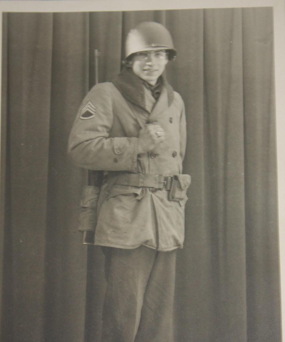 Staff Segeant Lawrence McCauley, in a photo taken in Belgium in 1944.