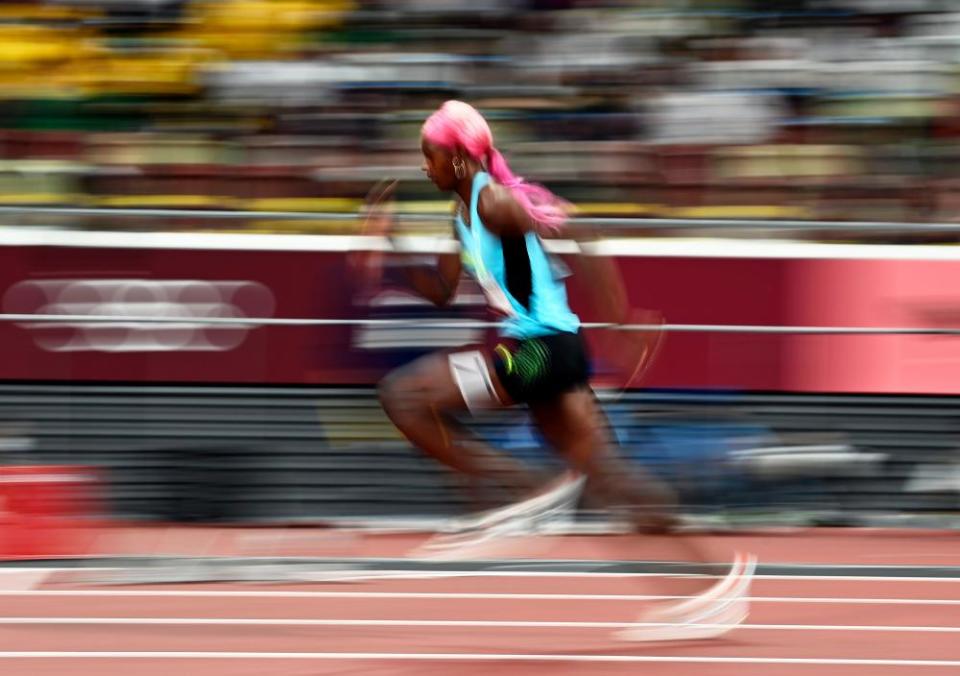 Shaunae Miller-Uibo in the 400m.