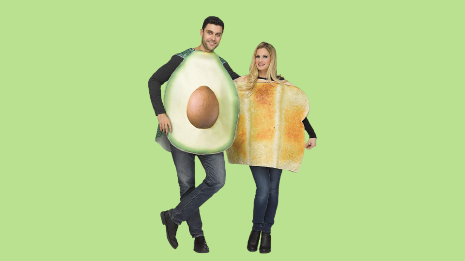 best couples costume: Spirit Halloween Avocado and Toast Costume