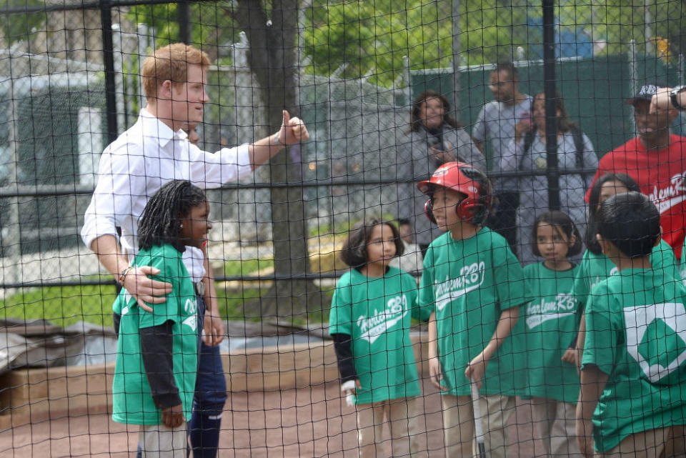 That time he was basically an adorable baseball dad during a trip to the U.S.