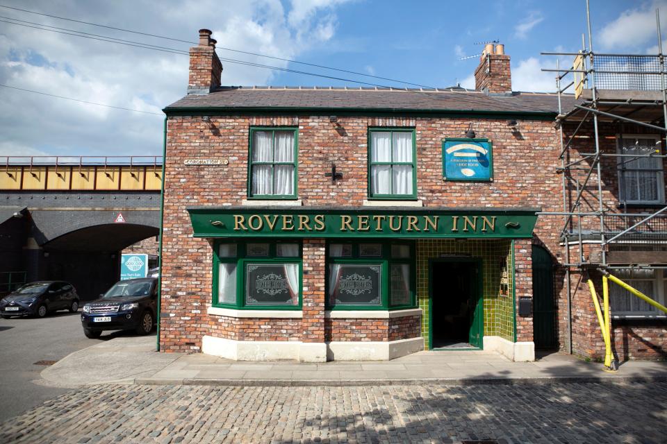 The Rovers Return Inn on the set of the ITV soap opera Coronation Street.