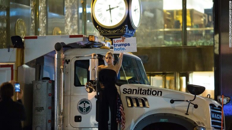 Lady Gaga was among 5,000 demonstrators. Photo: Supplied