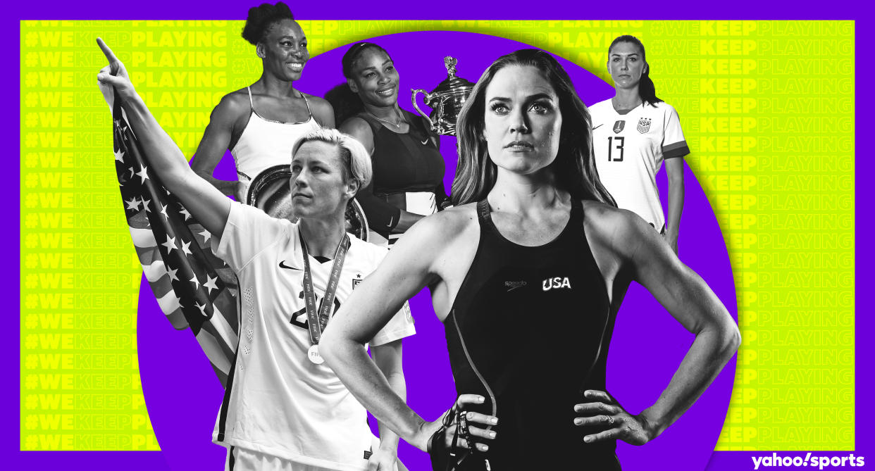 Many of the fiercest competitors in women's sports are finding success beyond the playing field. (Amber Matsumoto/Yahoo Sports_