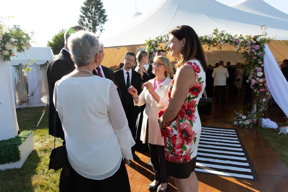 Former U.S. Senator Kelley Ayotte and U.S. Senator Maggie Hassan attend the Runnymede Formal on June 24, 2022.