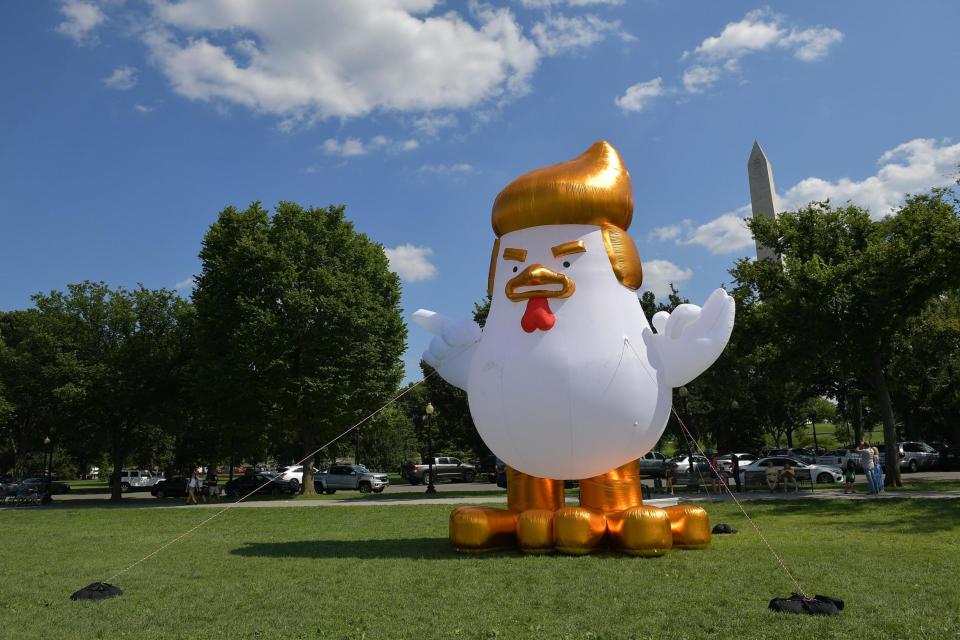 Pollo Donald Trump en San Francisco/ Foto: Evening Standard