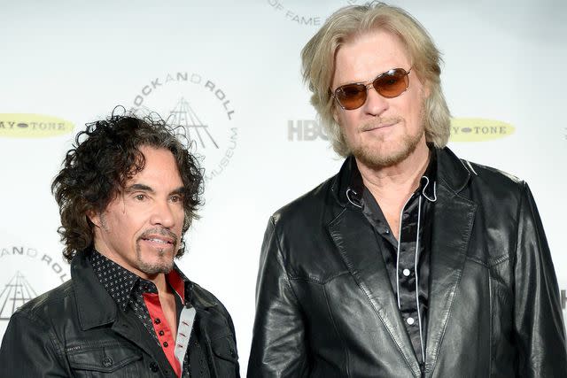 <p>Michael Loccisano/Getty</p> John Oates (left) and Daryl Hall in N.Y.C. in 2014.