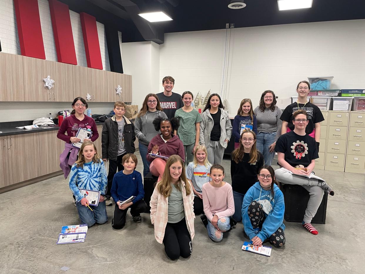 The cast of Holmes Center for the Arts' production of "Chitty Chitty Bang Bang Jr."