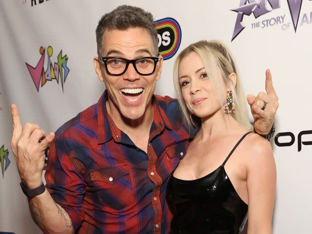 Amy Sussman/Getty Steve-O and Lux Wright attend Utopia Presents The World Premiere Of “Anvil! The Story Of Anvil” At The Saban Theatre on September 22, 2022 in Beverly Hills, California
