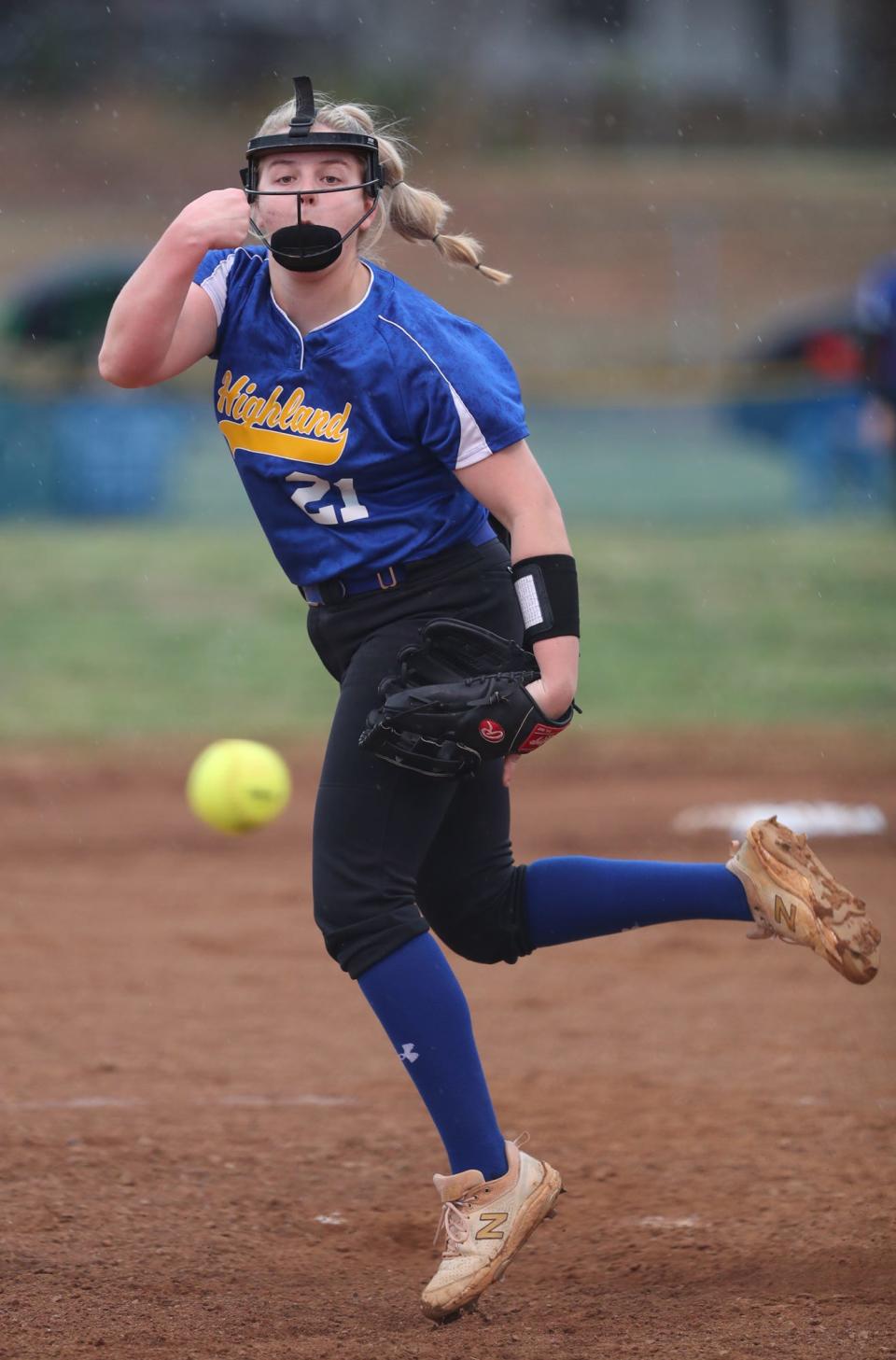 Highland Tech's Emma Ghorley earlier this season at Bessemer City.