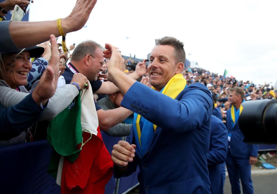 Henrik Stenson, who was part of the winning team in Paris, has been named a vice-captain for the 2020 Ryder Cup (Adam Davy/PA) (PA Archive)