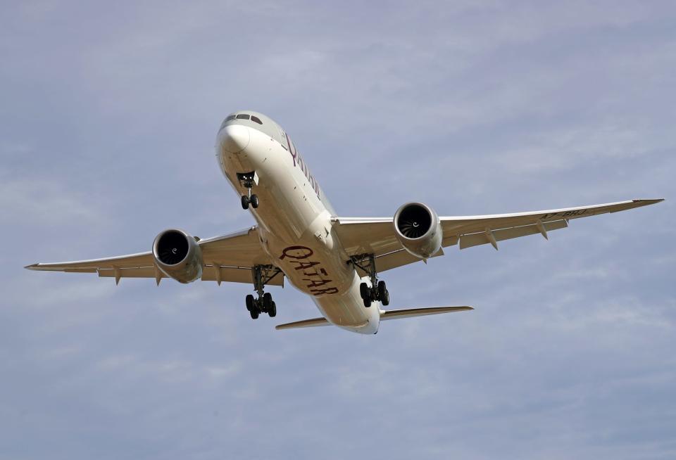 Eine Boeing 787-9 Dreamliner von Qatar Airways am 15. Januar 2024. - Copyright: Urbanandsport/NurPhoto via Getty Images