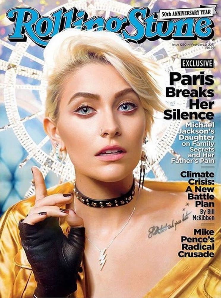 Paris Jackson features on the cover of Rolling Stone’s February 2017 edition (Copyright: Rolling Stone)