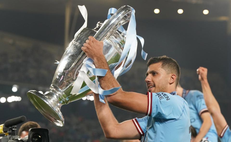 Rodri helped Manchester City to Champions League glory in 2023 (Nick Potts/PA)