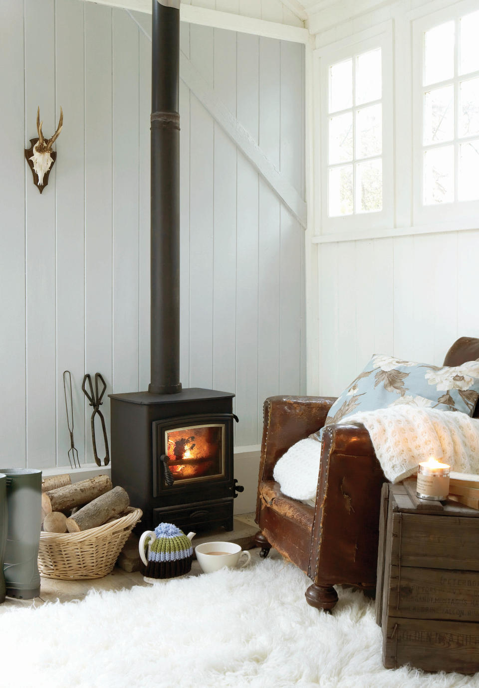 9. Go for a lighter take on rustic interiors