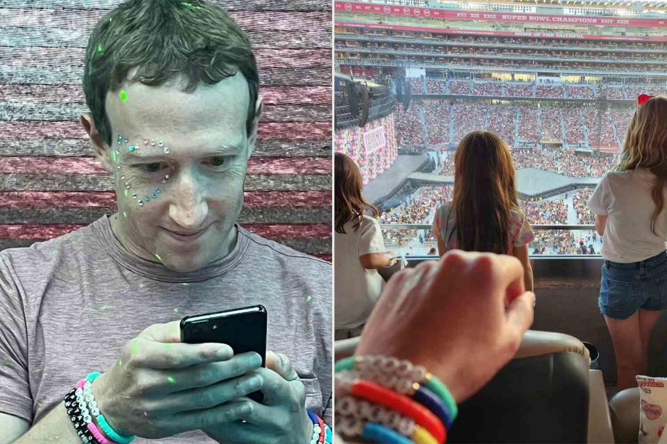 <p>Mark Zuckerberg/Instagram</p> Mark Zuckerberg shares photos of himself, his daughters at Taylor Swift