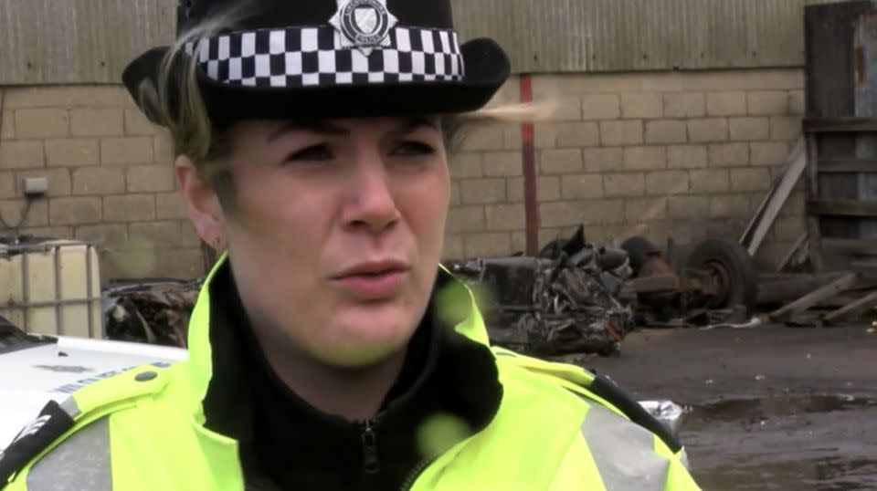 Ms Carr pictured in a promotional video shoot for Lincolnshire Police department. Source: Lincolnshire Police