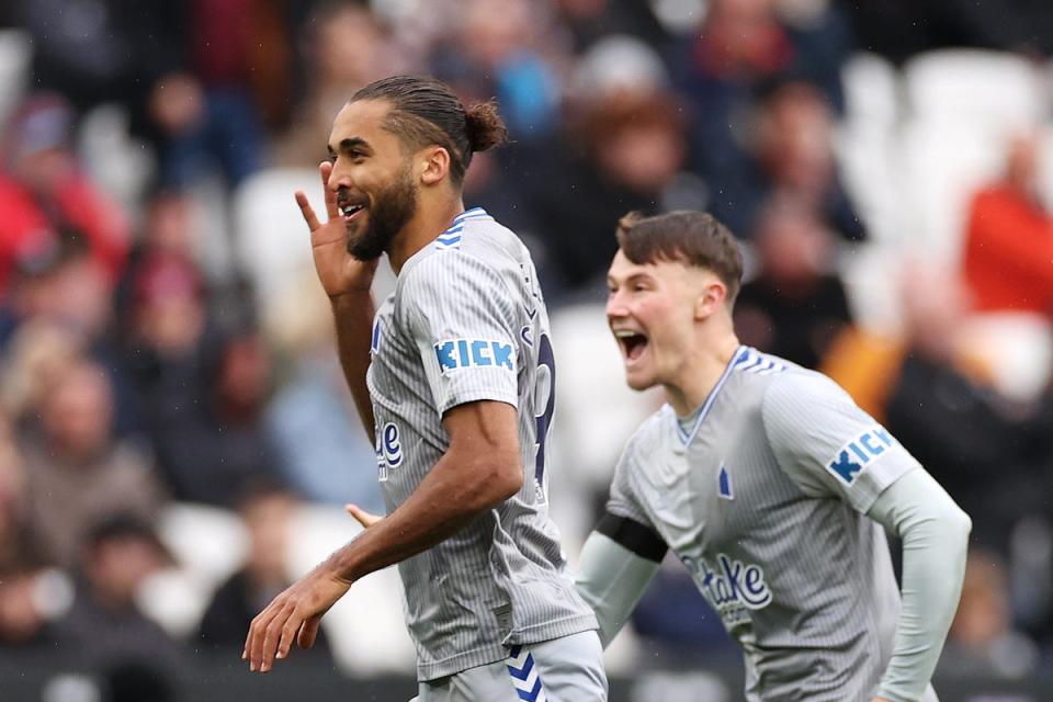 Calvert-Lewin fired home his sixth career goal against the Hammers (Getty Images)