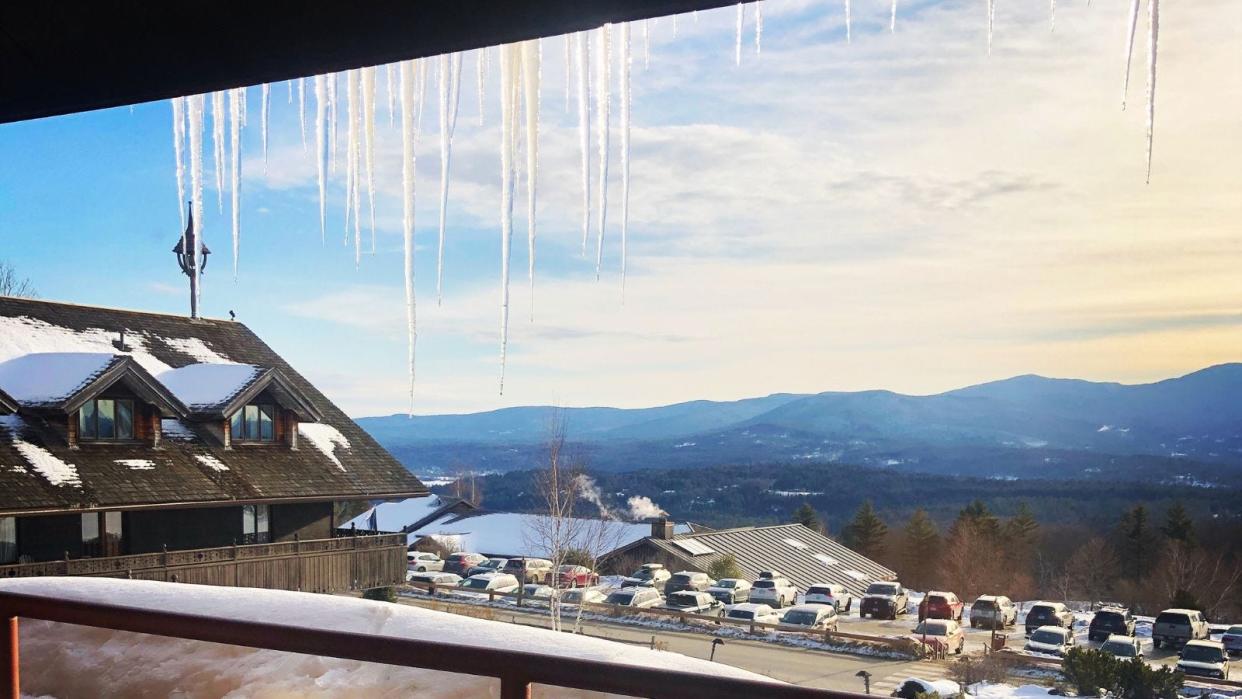 View from a guest room at Trapp Family Lodge in Stowe, Vermont.