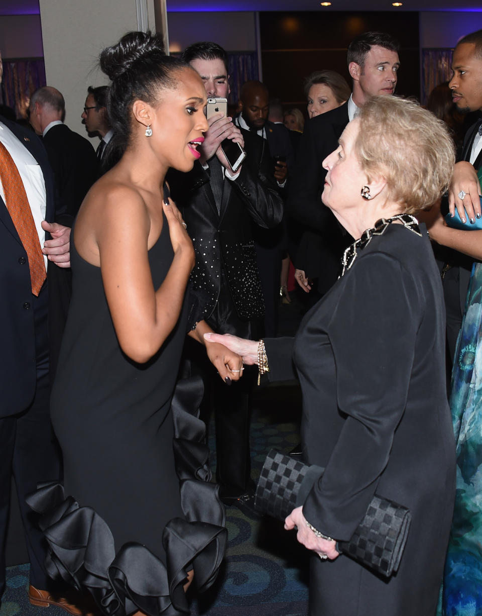 Pre-party: Kerry Washington and Madeleine Albright