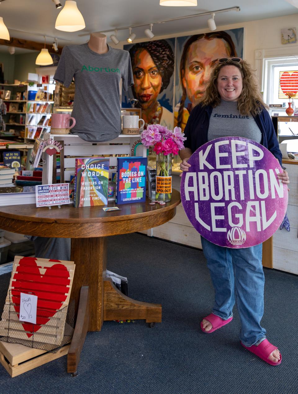 Michelle Axelson, owner of Womencrafts feminist bookstore in Provincetown, bought the store in 2015.