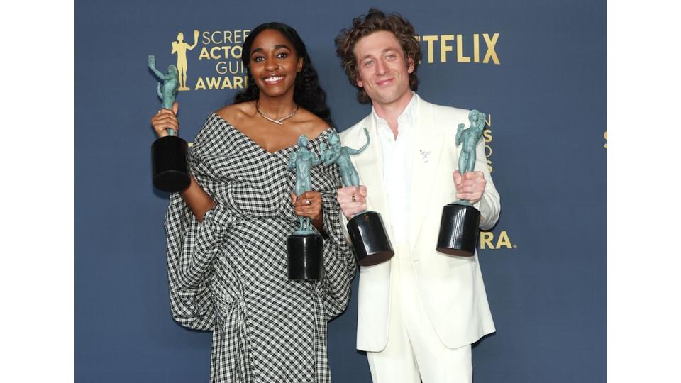 Winners of the Outstanding Performance by a Female and Male Actor in a Comedy Series and Outstanding Performance by an Ensemble in a Comedy Series awards for '"The Bear"